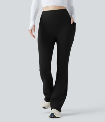 Halara UltraSculpt™ Extra Heat High Waisted Tummy Control Yoga Bootcut Leggings with Pockets