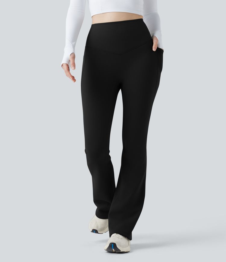 Halara UltraSculpt™ Extra Heat High Waisted Tummy Control Yoga Bootcut Leggings with Pockets