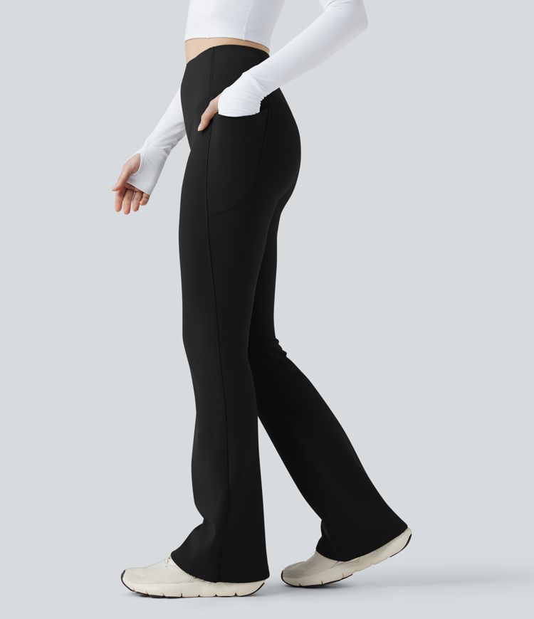Halara UltraSculpt™ Extra Heat High Waisted Tummy Control Yoga Bootcut Leggings with Pockets