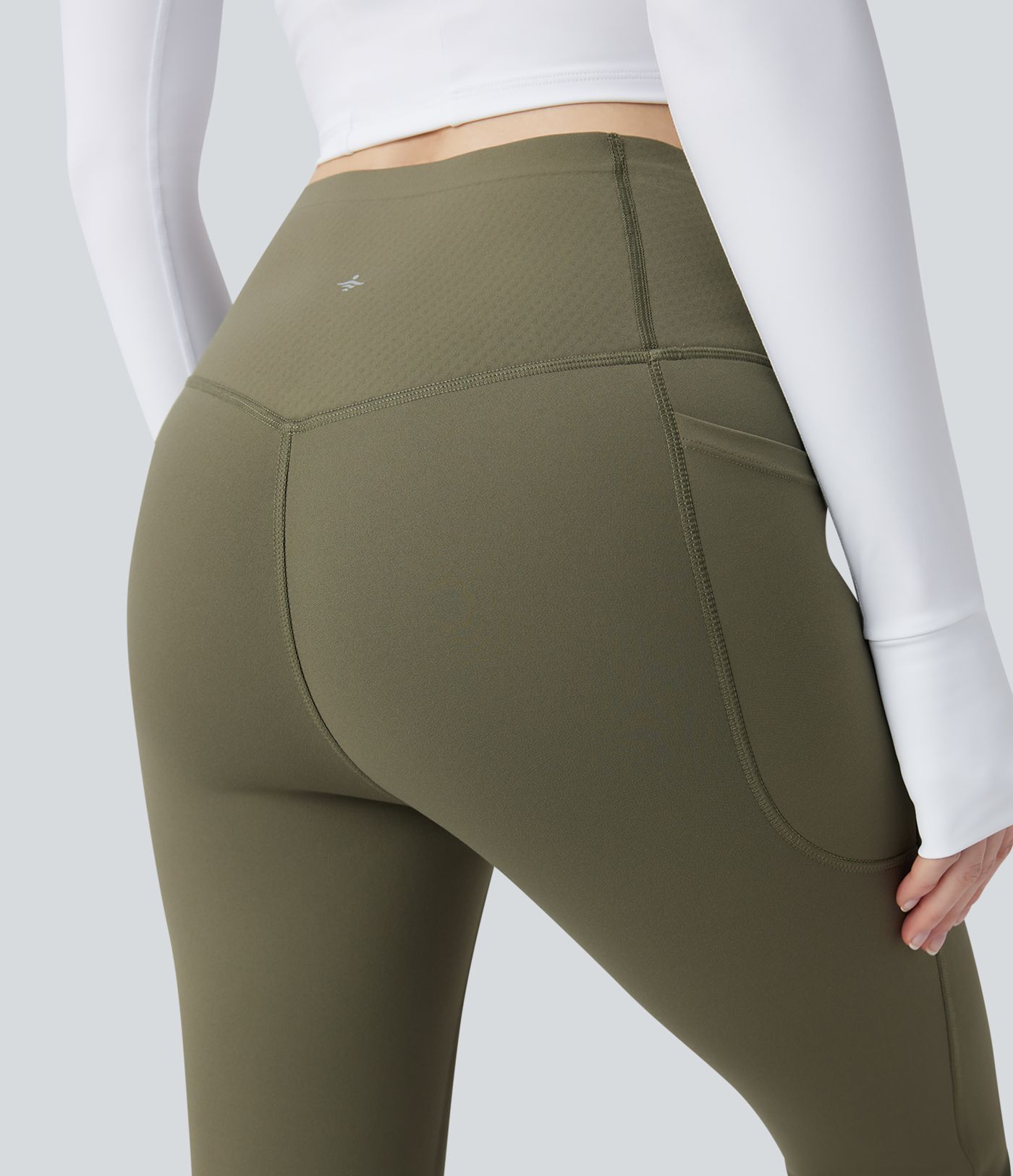 Halara UltraSculpt™ Extra Heat High Waisted Tummy Control Yoga Bootcut Leggings with Pockets