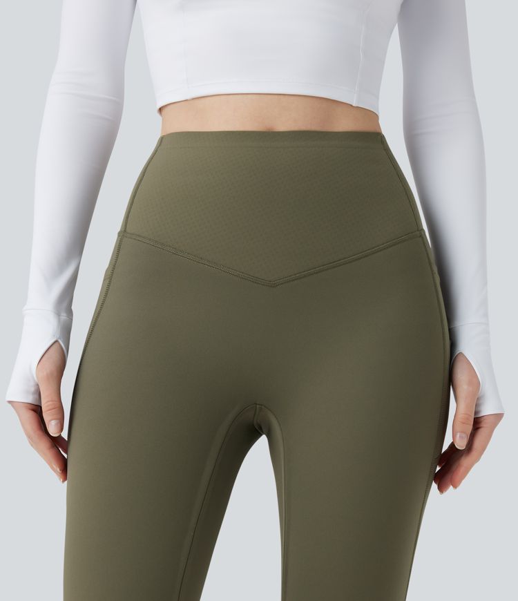 Halara UltraSculpt™ Extra Heat High Waisted Tummy Control Yoga Bootcut Leggings with Pockets