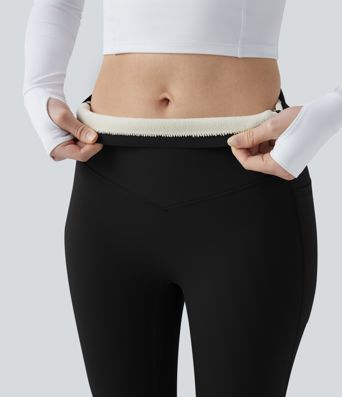 Halara UltraSculpt™ Extra Heat High Waisted Tummy Control Yoga Bootcut Leggings with Pockets