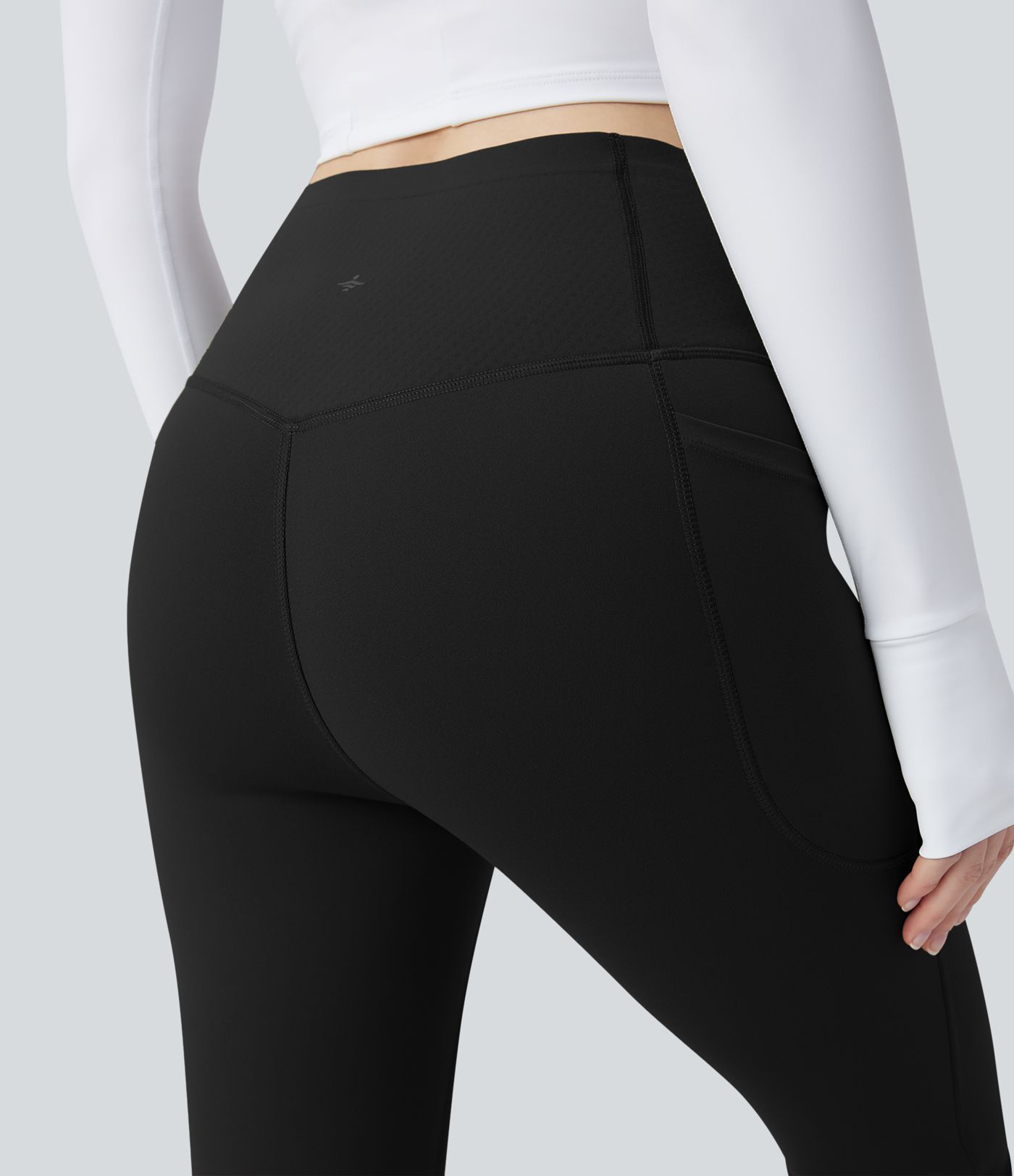 Halara UltraSculpt™ Extra Heat High Waisted Tummy Control Yoga Bootcut Leggings with Pockets