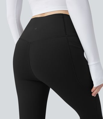 Halara UltraSculpt™ Extra Heat High Waisted Tummy Control Yoga Bootcut Leggings with Pockets