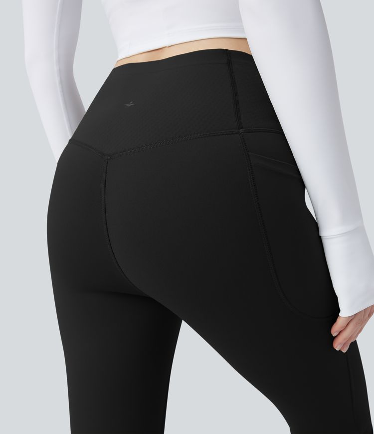 Halara UltraSculpt™ Extra Heat High Waisted Tummy Control Yoga Bootcut Leggings with Pockets