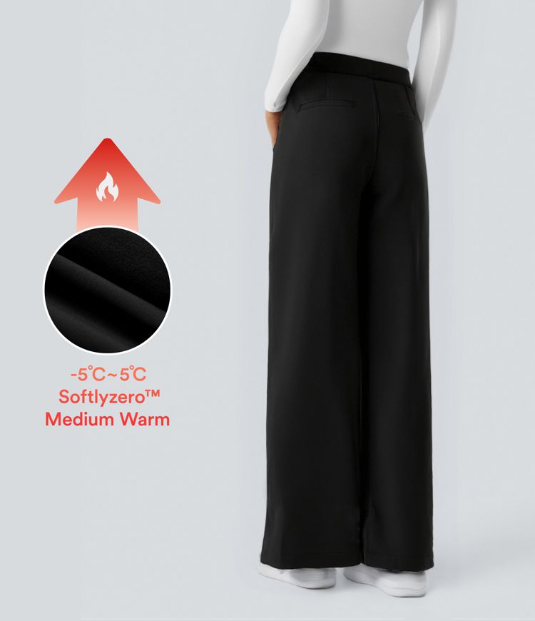 Pantalon de travail thermique doux taille haute à coupe droite avec poches SoftlyZero™
