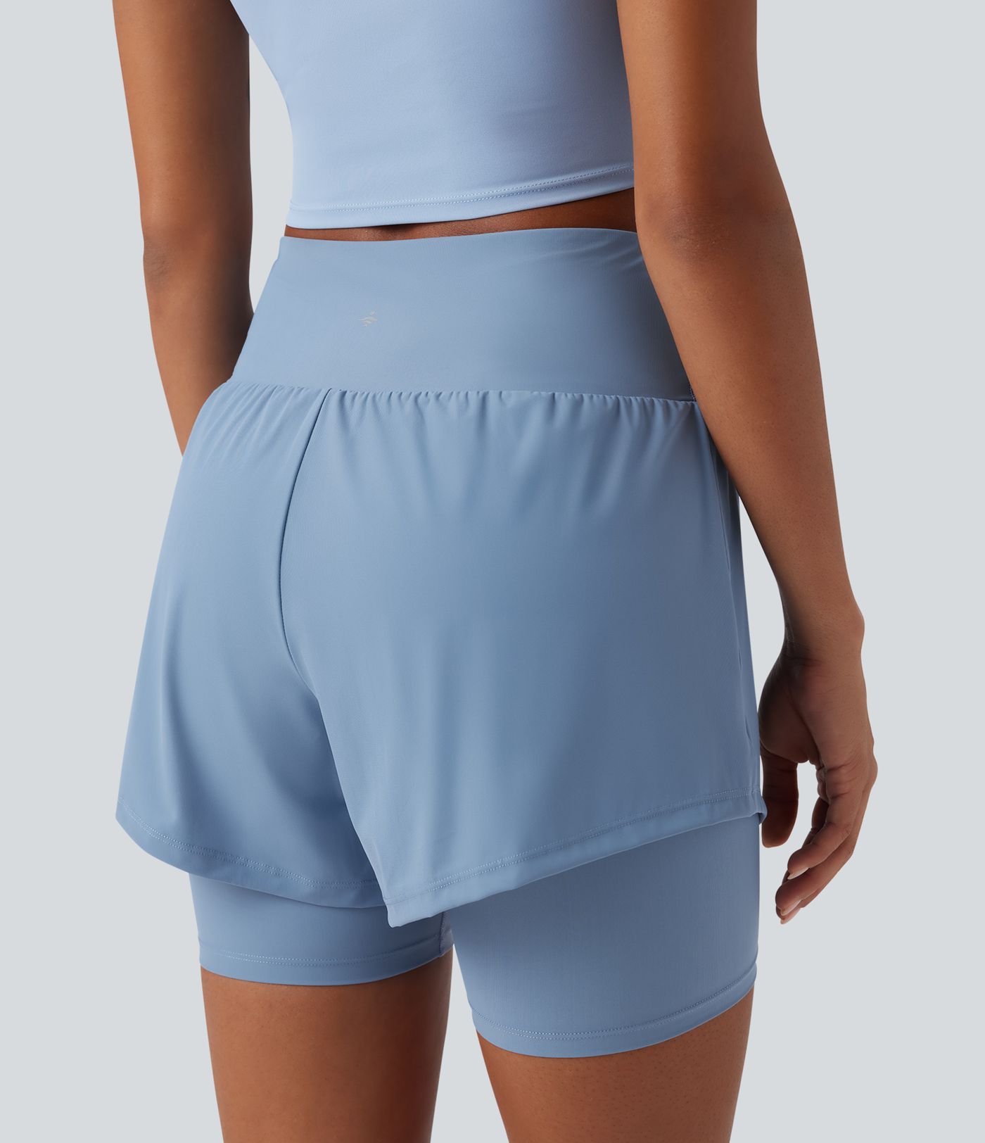 Land to Water High Waisted 2-in-1 Bikini Bottoms 7'' with Pockets