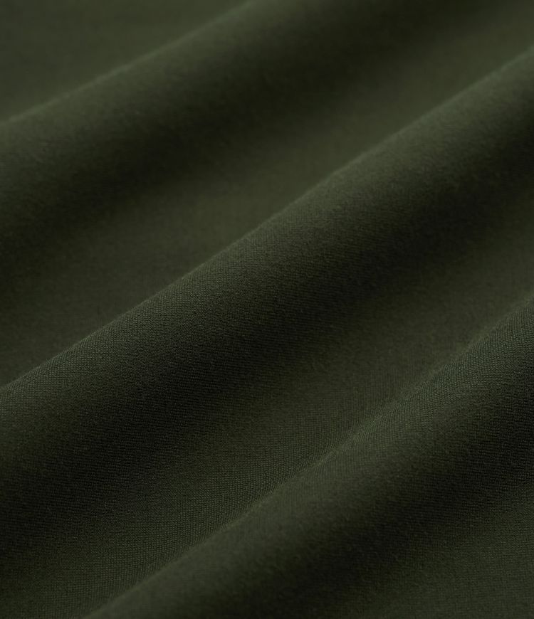 Wear-Resistant V-neck Zipper Short Sleeve Split Hem Ponte Roma Work Dress with Pockets