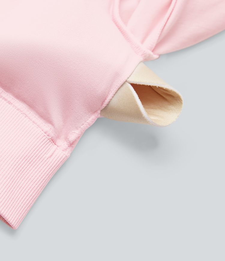 Seamless Flow Off-shoulder Long Sleeve Thumb Holes Cropped Yoga Sports Top