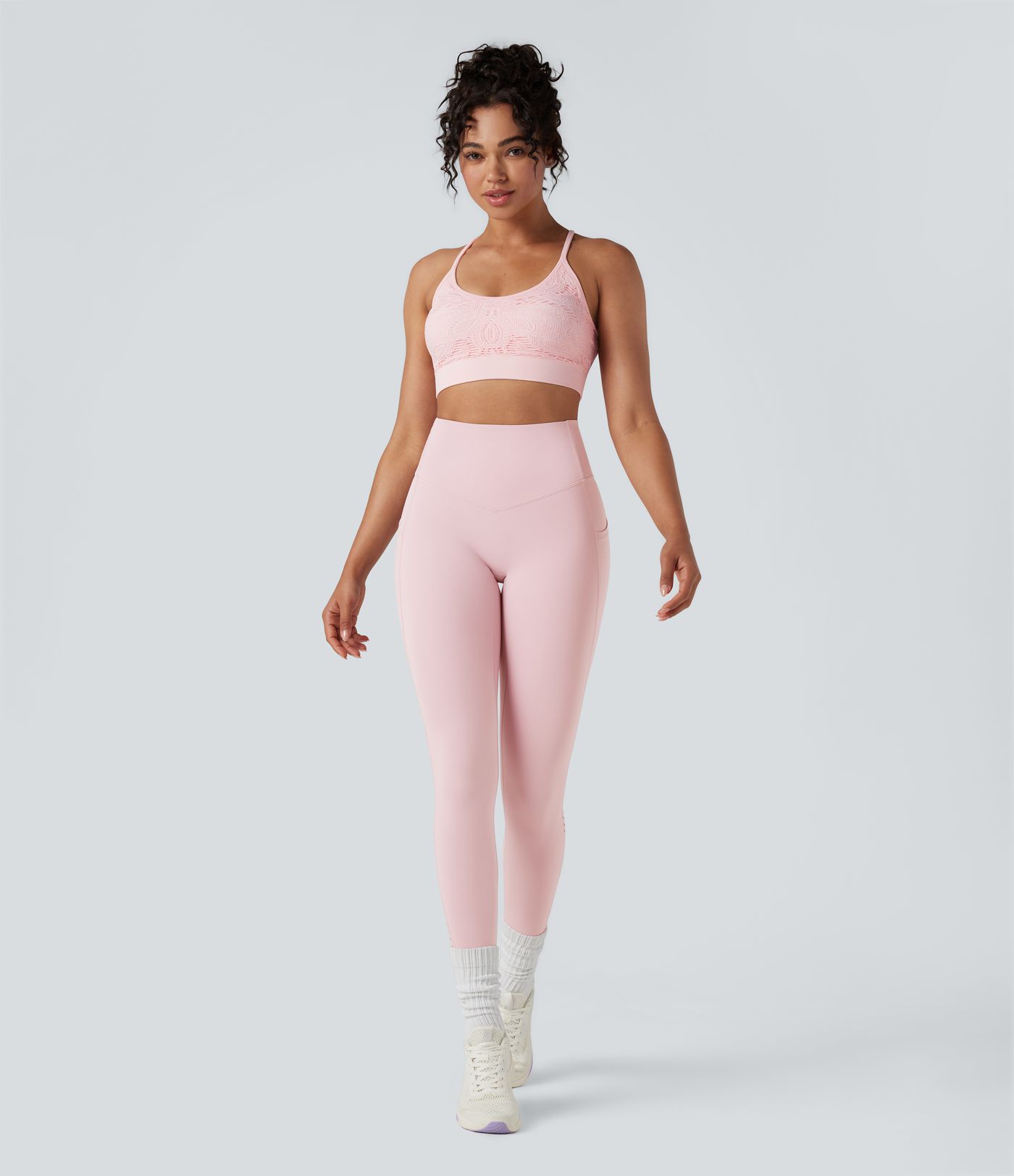 Seamless Flow Low Support Cut Out Yoga Sports Bra