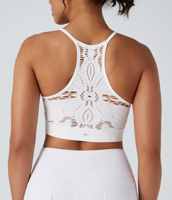 Seamless Flow Low Support Cut Out Yoga Sports Bra