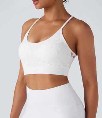 Seamless Flow Low Support Cut Out Yoga Sports Bra