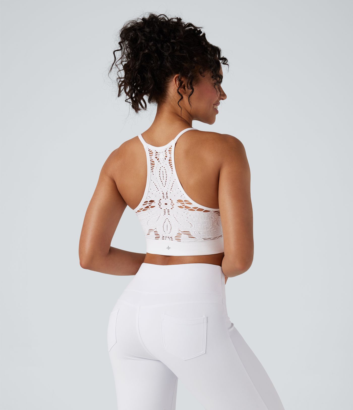 Seamless Flow Low Support Cut Out Yoga Sports Bra