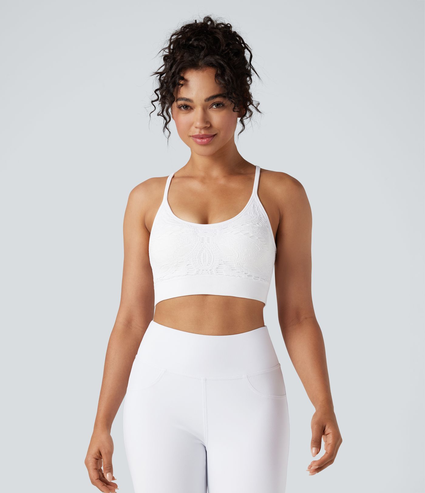 Seamless Flow Low Support Cut Out Yoga Sports Bra