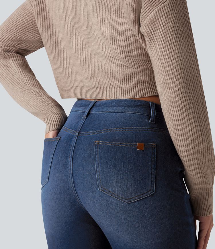 Halara Flex™ High Waisted Straight Leg Casual Jeans with Pockets