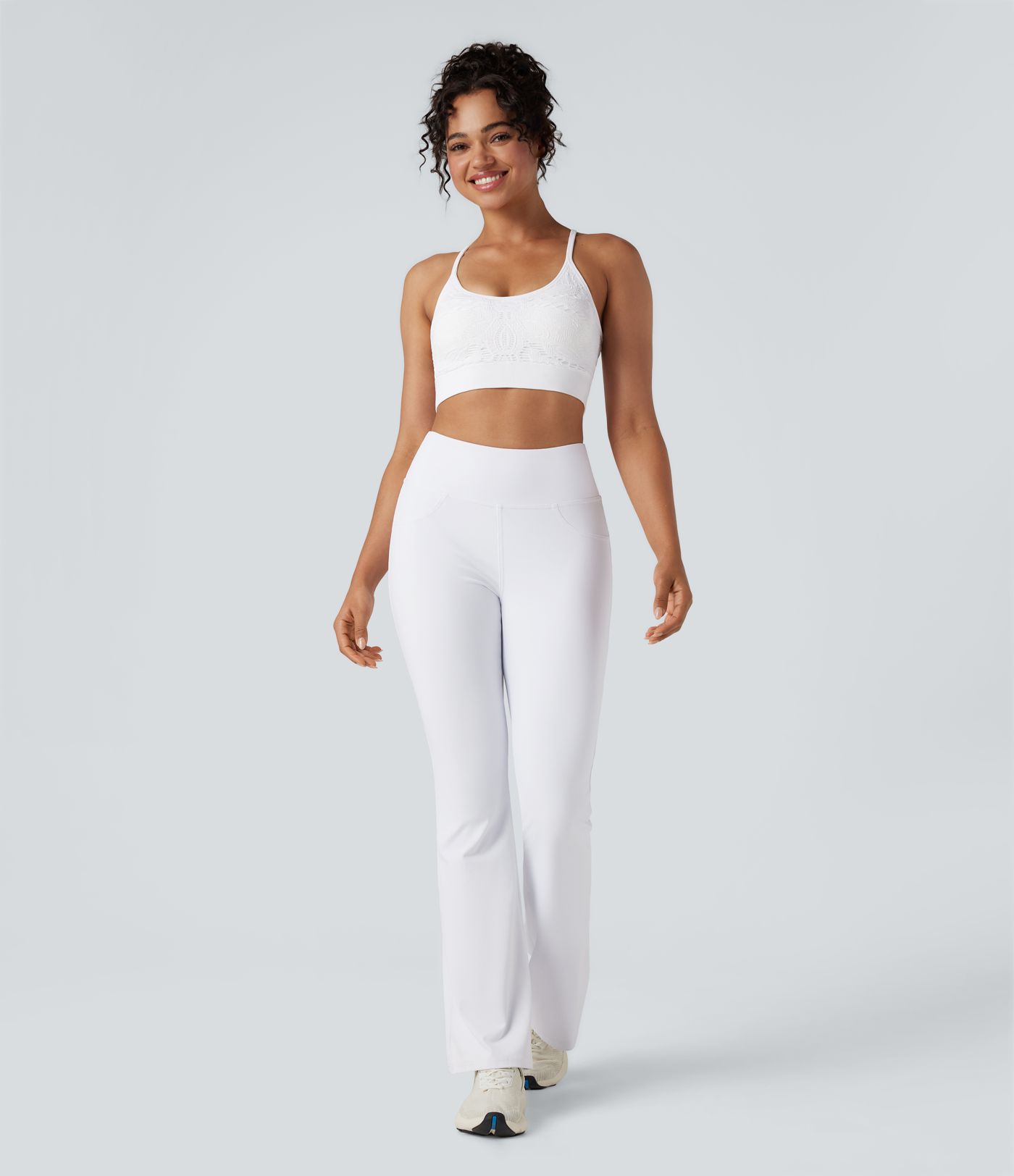 Seamless Flow Low Support Cut Out Yoga Sports Bra