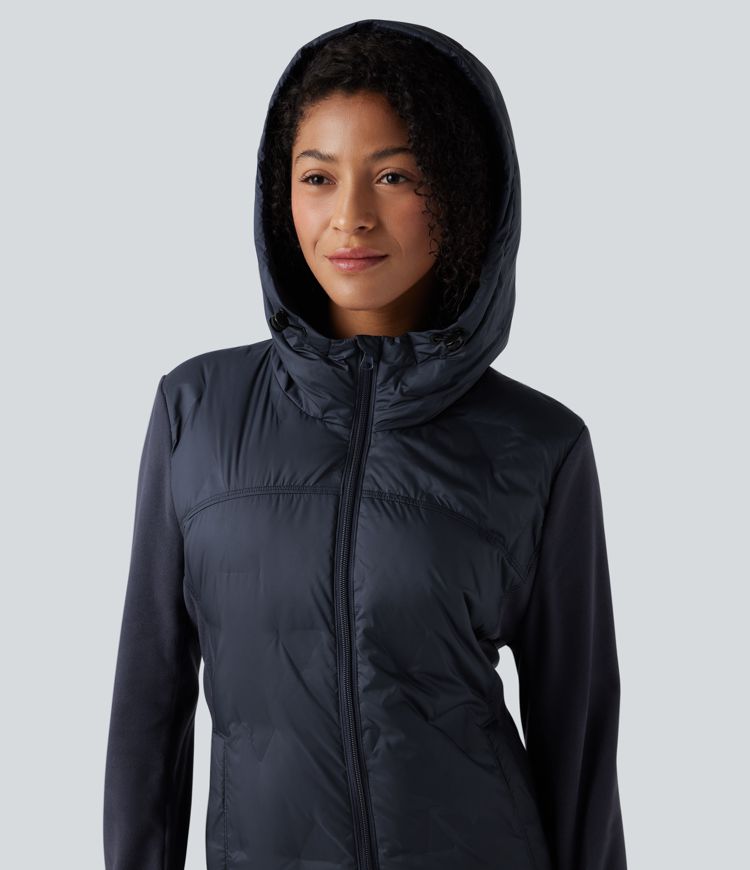 Hooded Casual Down Jacket with Pockets