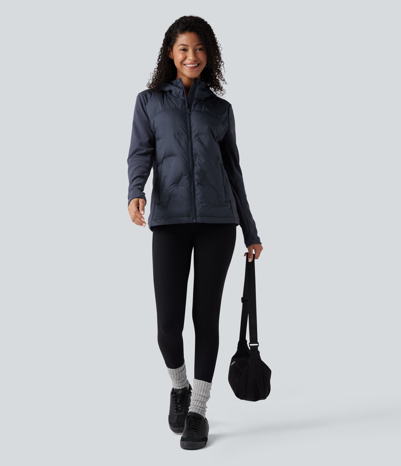 Hooded Casual Down Jacket with Pockets