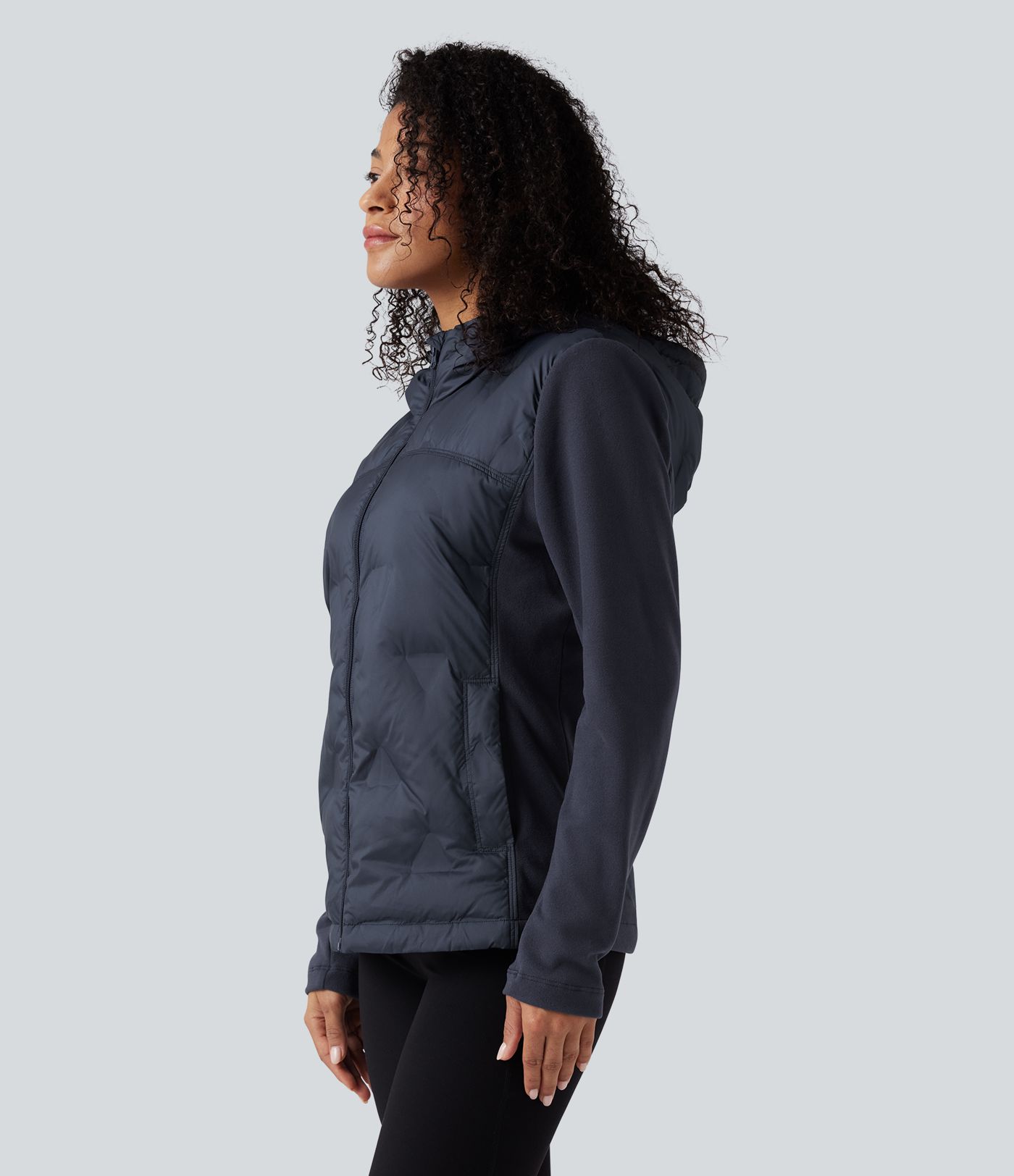 Hooded Casual Down Jacket with Pockets