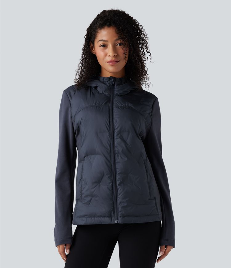 Hooded Casual Down Jacket with Pockets