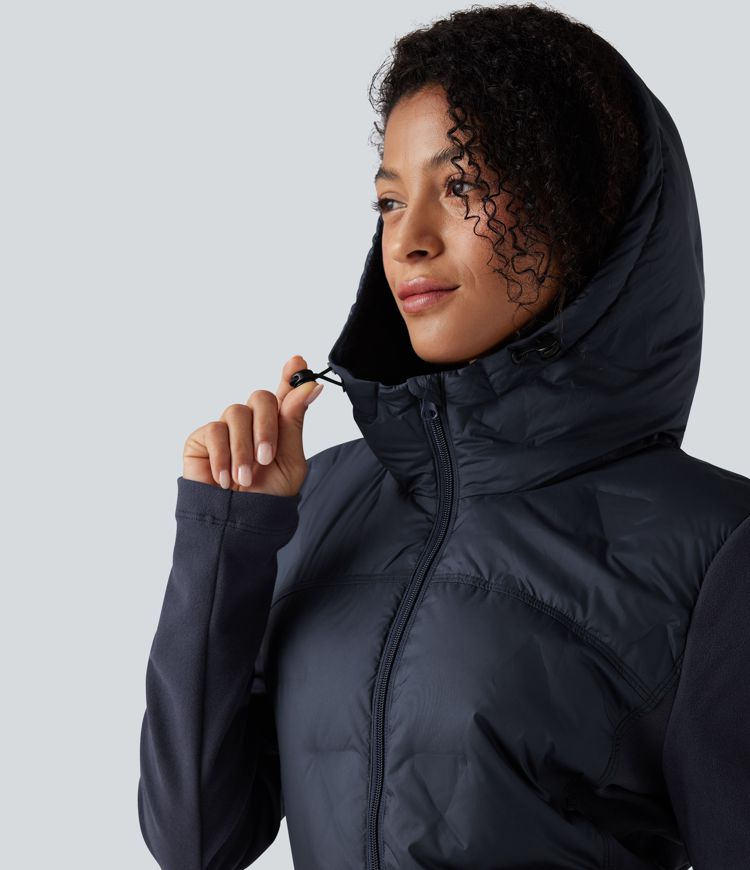 Hooded Casual Down Jacket with Pockets