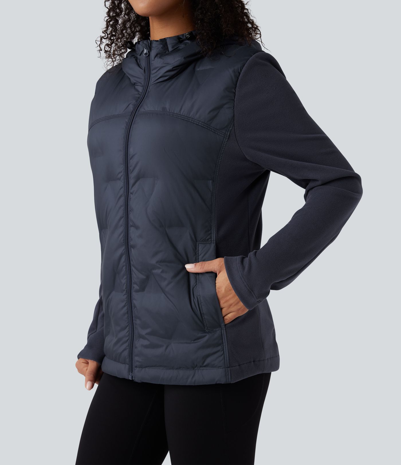 Hooded Casual Down Jacket with Pockets