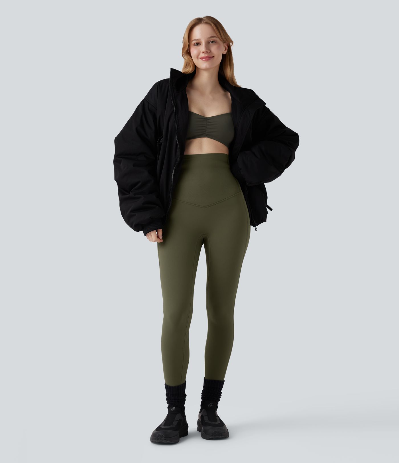 Halara UltraSculpt™ Extra Heat Ultra High-Waist Tummy Control Training Leggings with Pockets