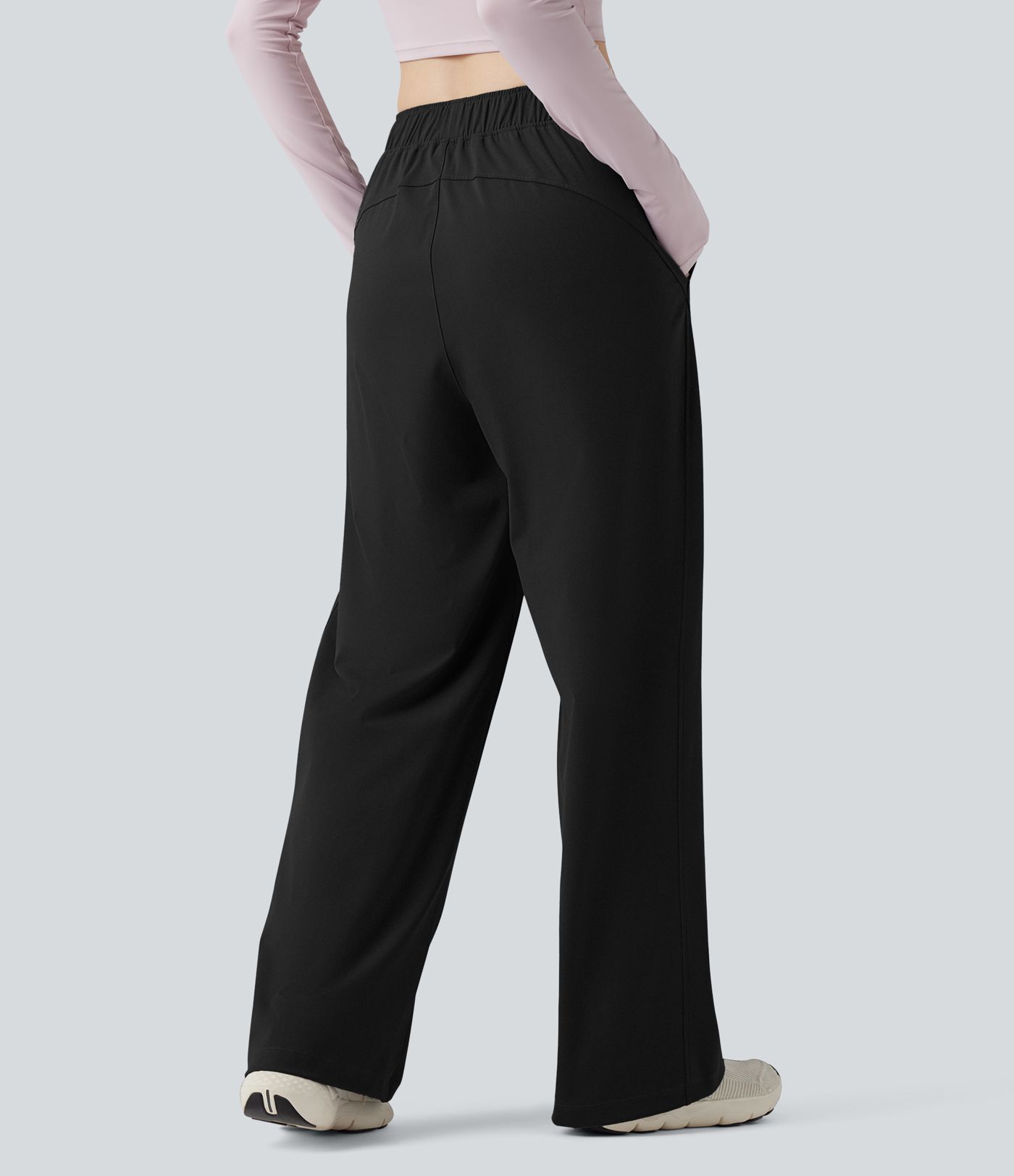 High Waisted Wide Leg Yoga Pants with Pockets
