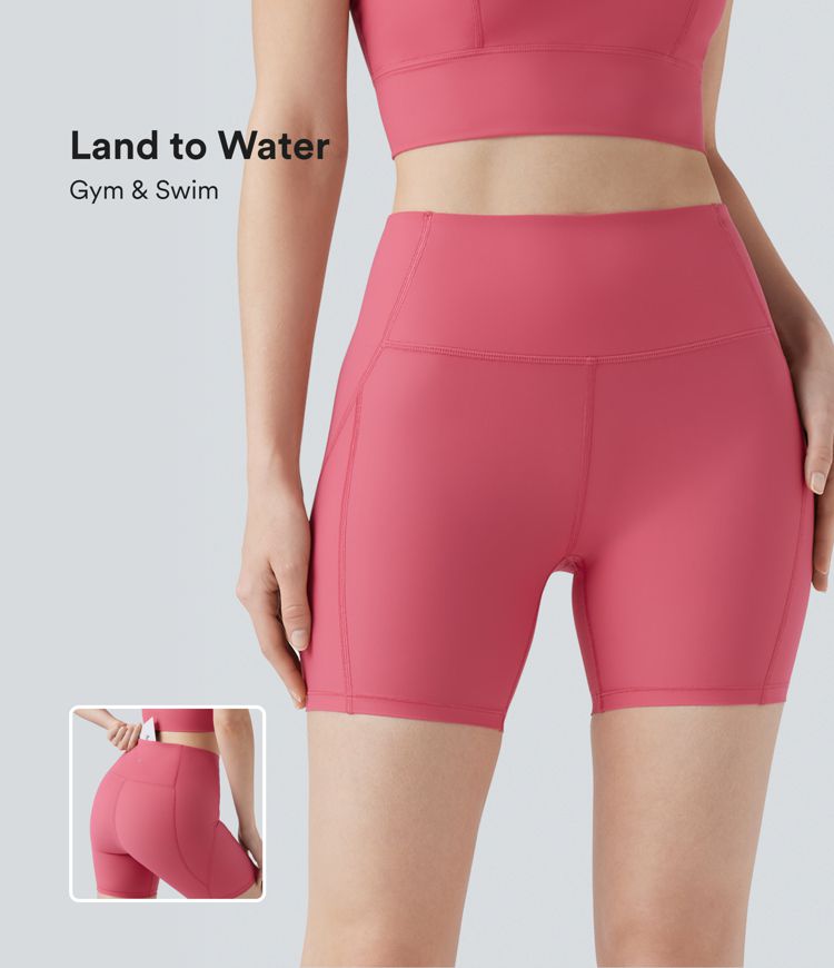 Land to Water High Waisted Bikini Bottom 5'' with Pocket