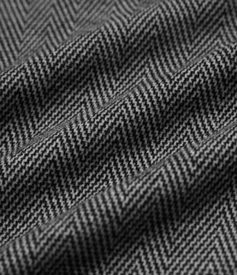 High Waisted Wide Leg Herringbone Suit Work Pants with Pockets