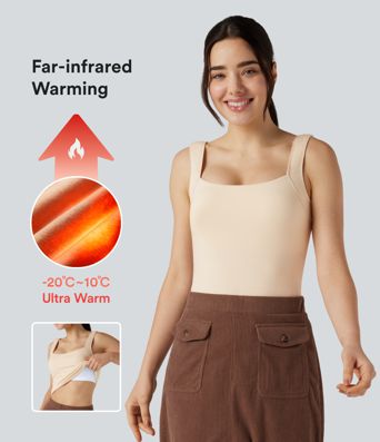 Lässiges Tanktop mit quadratischem Ausschnitt - wärmend