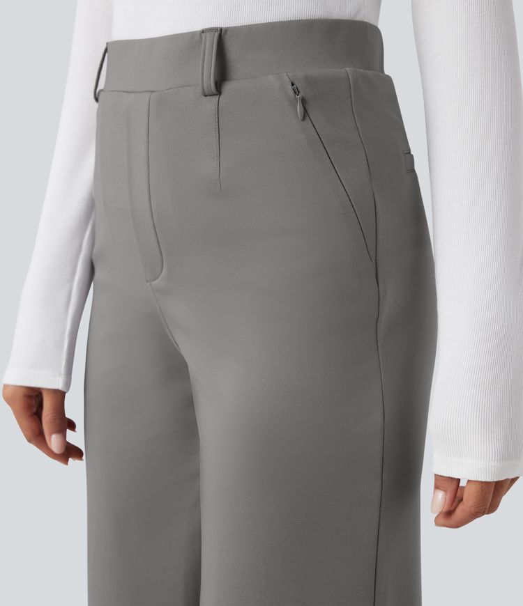 Halara Flex™ pantalones de trabajo de talle alto con control abdominal, pierna recta y bolsillos