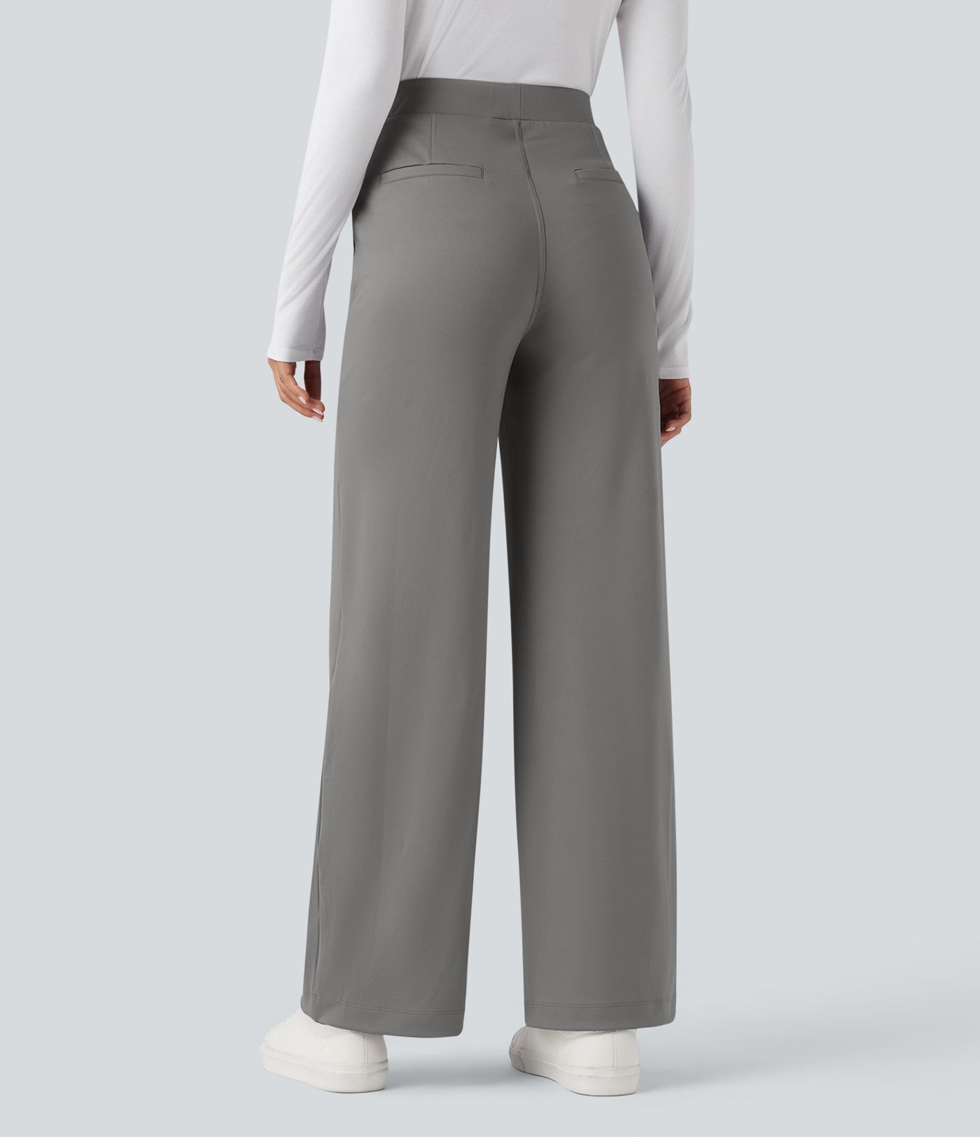 Halara Flex™ pantalones de trabajo de talle alto con control abdominal, pierna recta y bolsillos