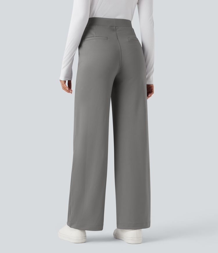 Halara Flex™ pantalones de trabajo de talle alto con control abdominal, pierna recta y bolsillos