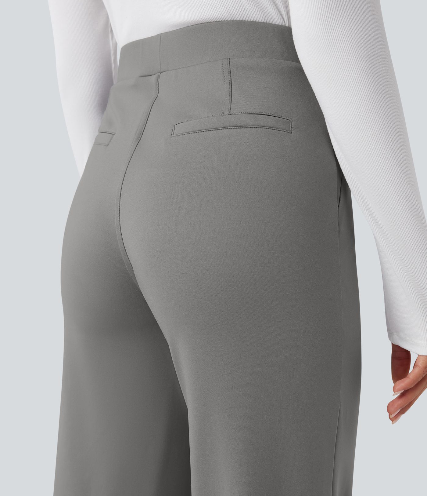 Halara Flex™ pantalones de trabajo de talle alto con control abdominal, pierna recta y bolsillos