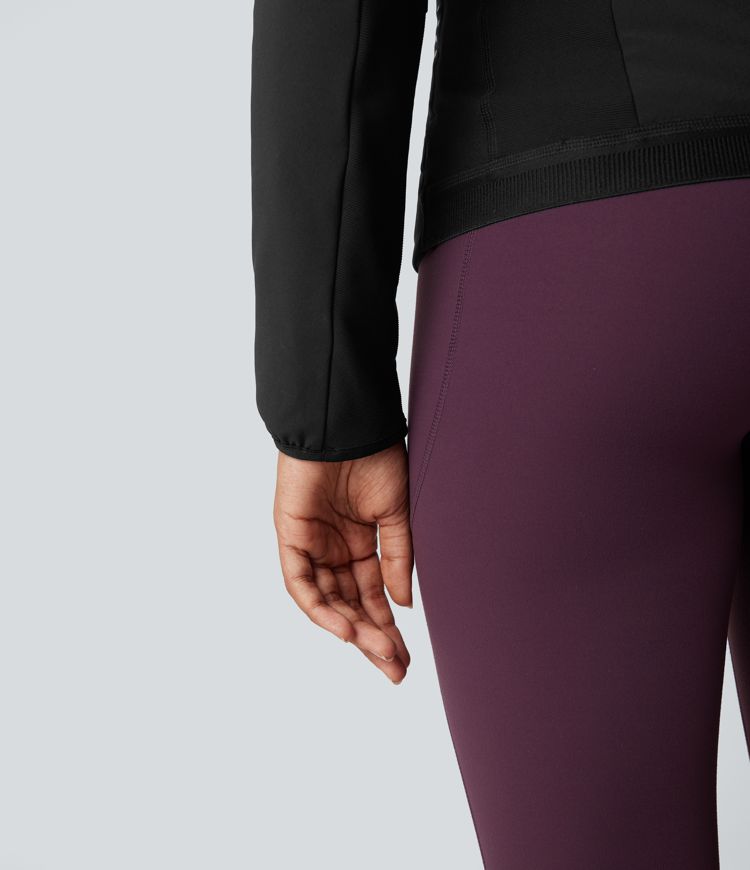 Reflective Hooded Running Down Jacket with Pockets