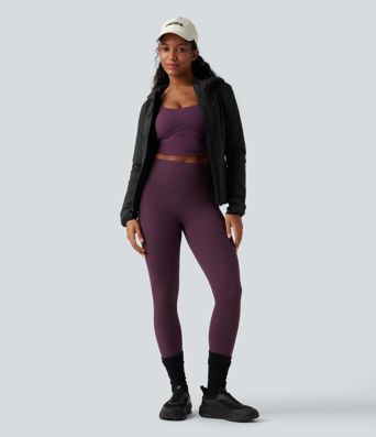 Reflective Hooded Running Down Jacket with Pockets