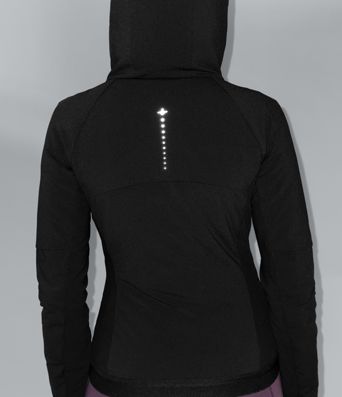 Reflective Hooded Running Down Jacket with Pockets