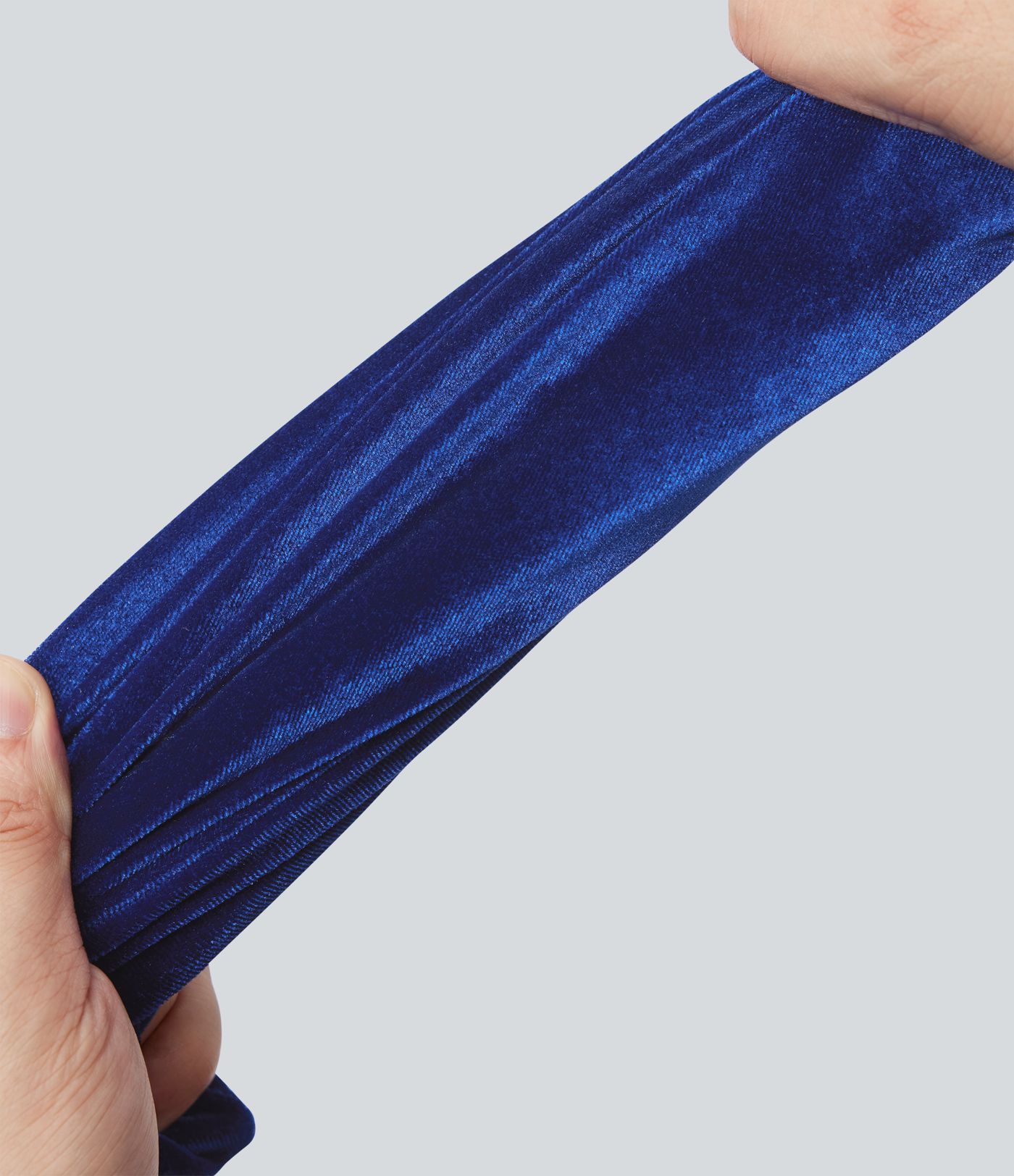 Robe de soirée midi en velours col rond à manches longues froncée avec mesh contrastant