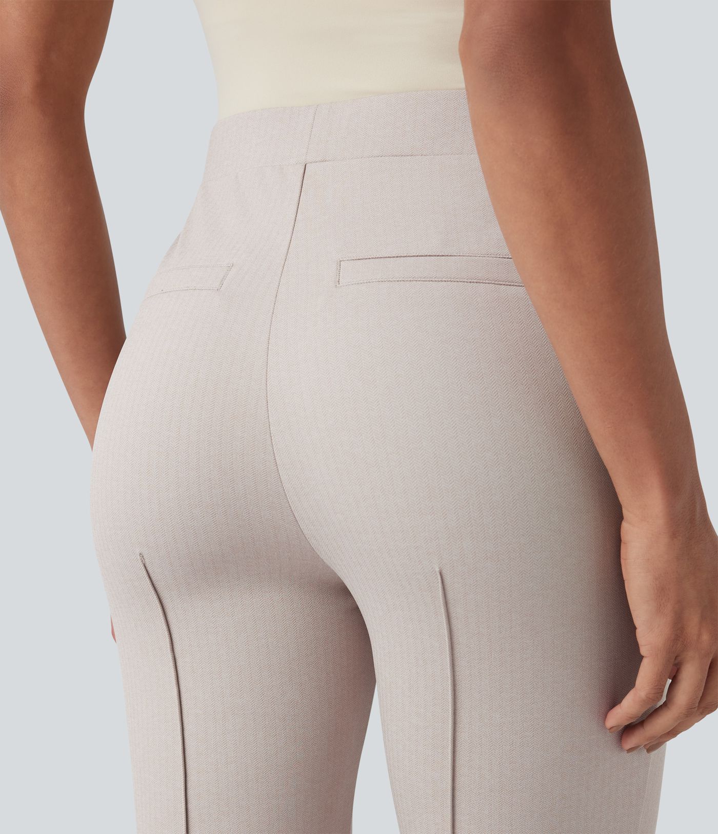 Halara Flex™ High Waisted Tummy Control Herringbone Work Flare Pants