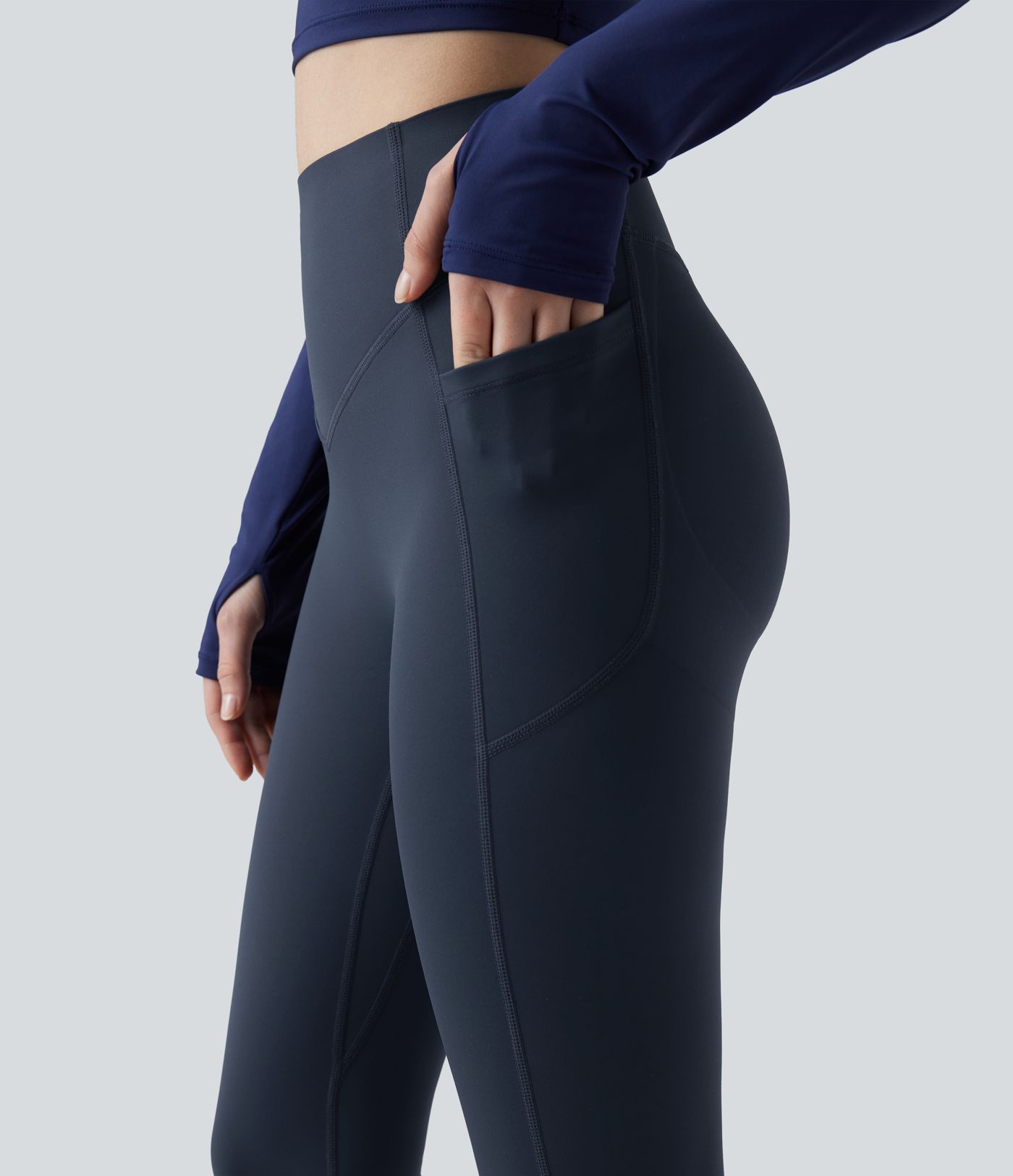 Legging de yoga thermique Halara UltraSculpt™ Heat taille haute froncé effet push-up gainant avec poches