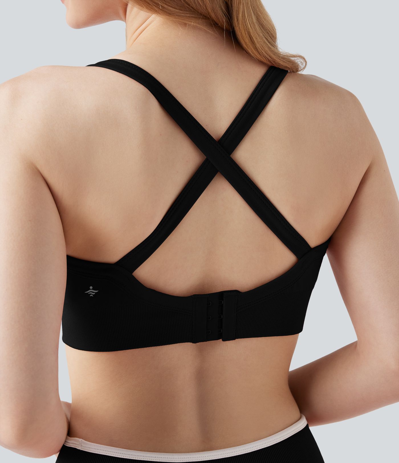 Seamless Flow Medium Support Sweetheart Neck Yoga Sports Bra