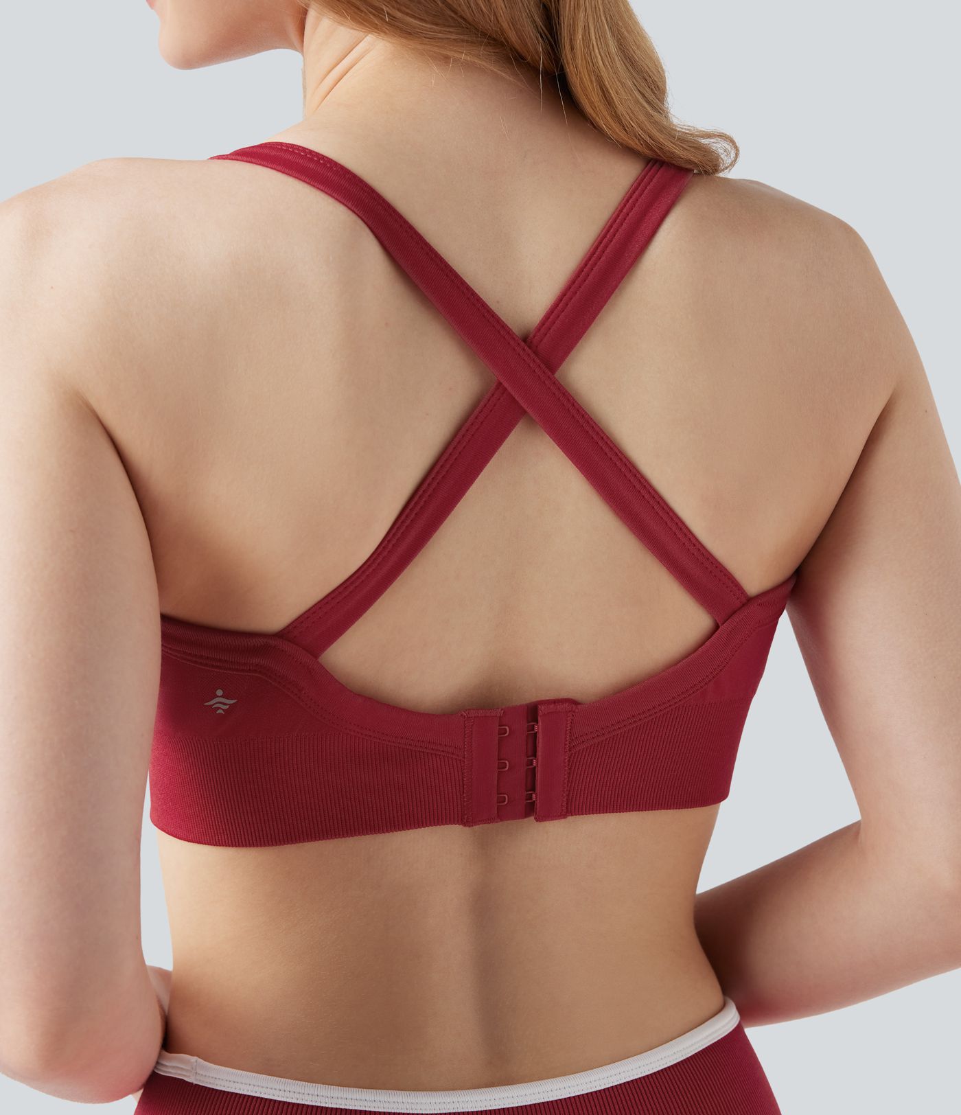 Seamless Flow Medium Support Sweetheart Neck Yoga Sports Bra