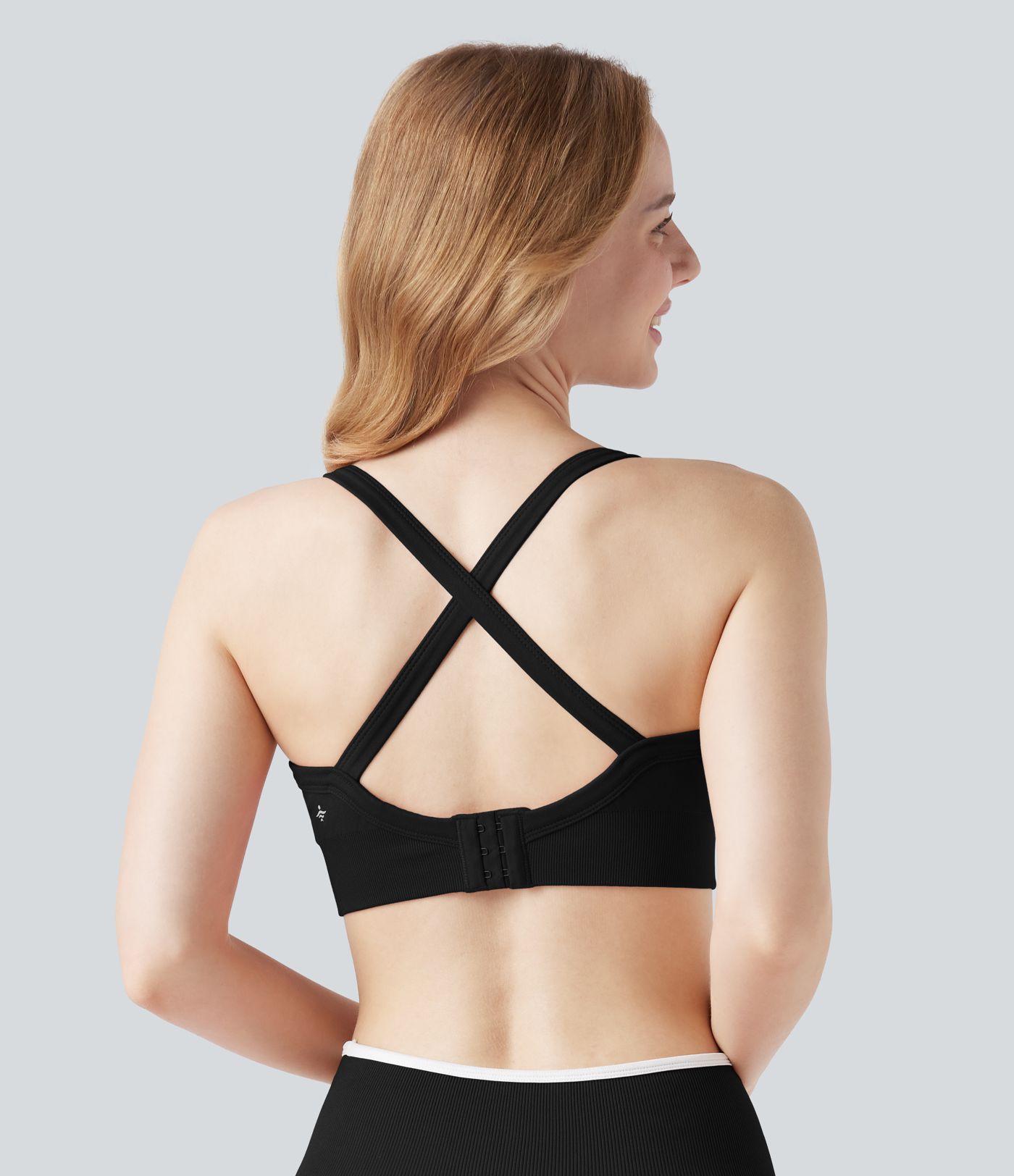 Seamless Flow Medium Support Sweetheart Neck Yoga Sports Bra