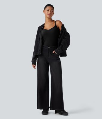 Top cami casual y térmico con copas moldeadas, efecto push-up y tirantes ajustables — copas D-F