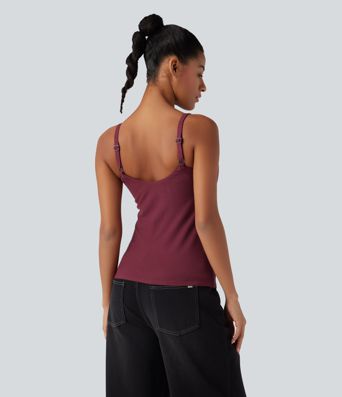 Halara HeatCore Molded Cups Push-Up Adjustable Straps Casual Warming Cami Top D-F Cups