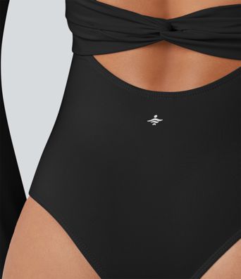 Twisted Backless Sweetheart Neck Long Sleeve Dance Bodysuit