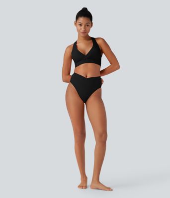 Land to Water krossbandað baklaust bikinítoppur með stillanlegri spennu