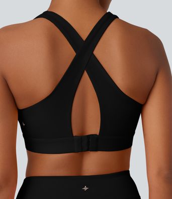 Land to Water krossbandað baklaust bikinítoppur með stillanlegri spennu