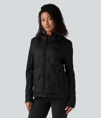 Hooded Casual Down Jacket with Pockets